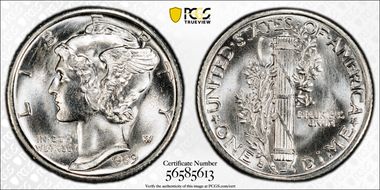 1939-S 10C MS67+ 