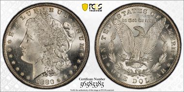 1880-O $1 MS64+ 