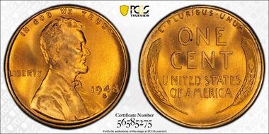 1948-S 1C MS67+ RD