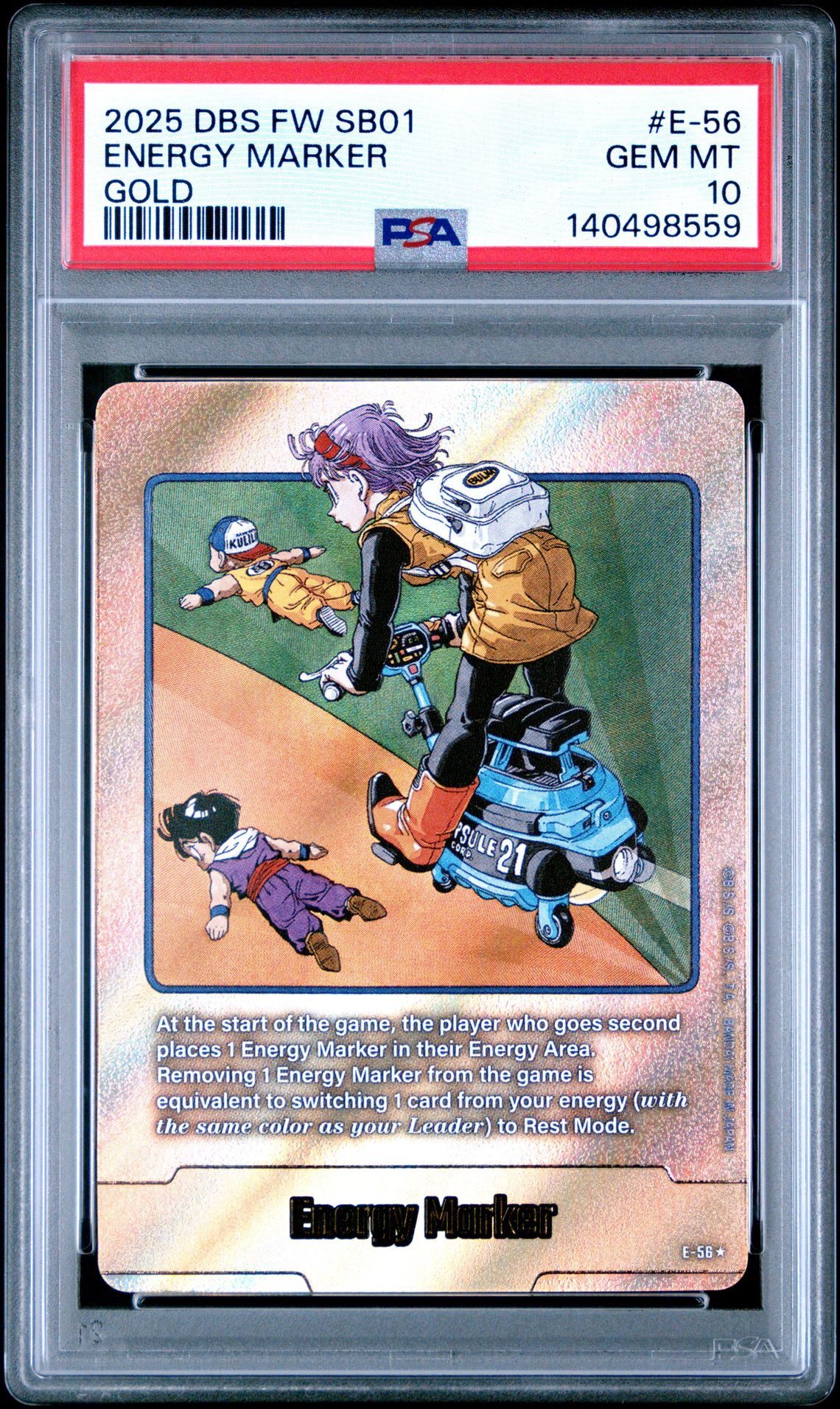2025 Dragon Ball DRAGON BALL SUPER CARD GAME FUSION WORLD MANGA BOOSTER 01 GOLD #E-56 Energy Marker front