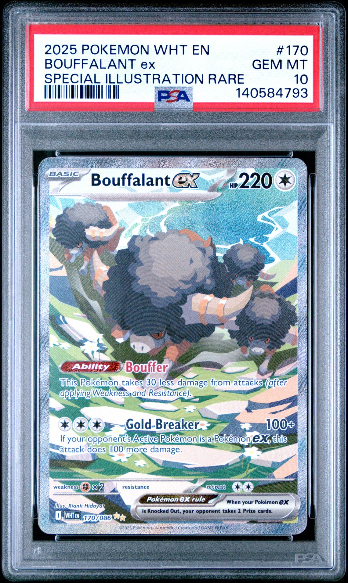 2025 Pokemon POKEMON WHT EN-WHITE FLARE SPECIAL ILLUSTRATION RARE #170 Bouffalant Ex front