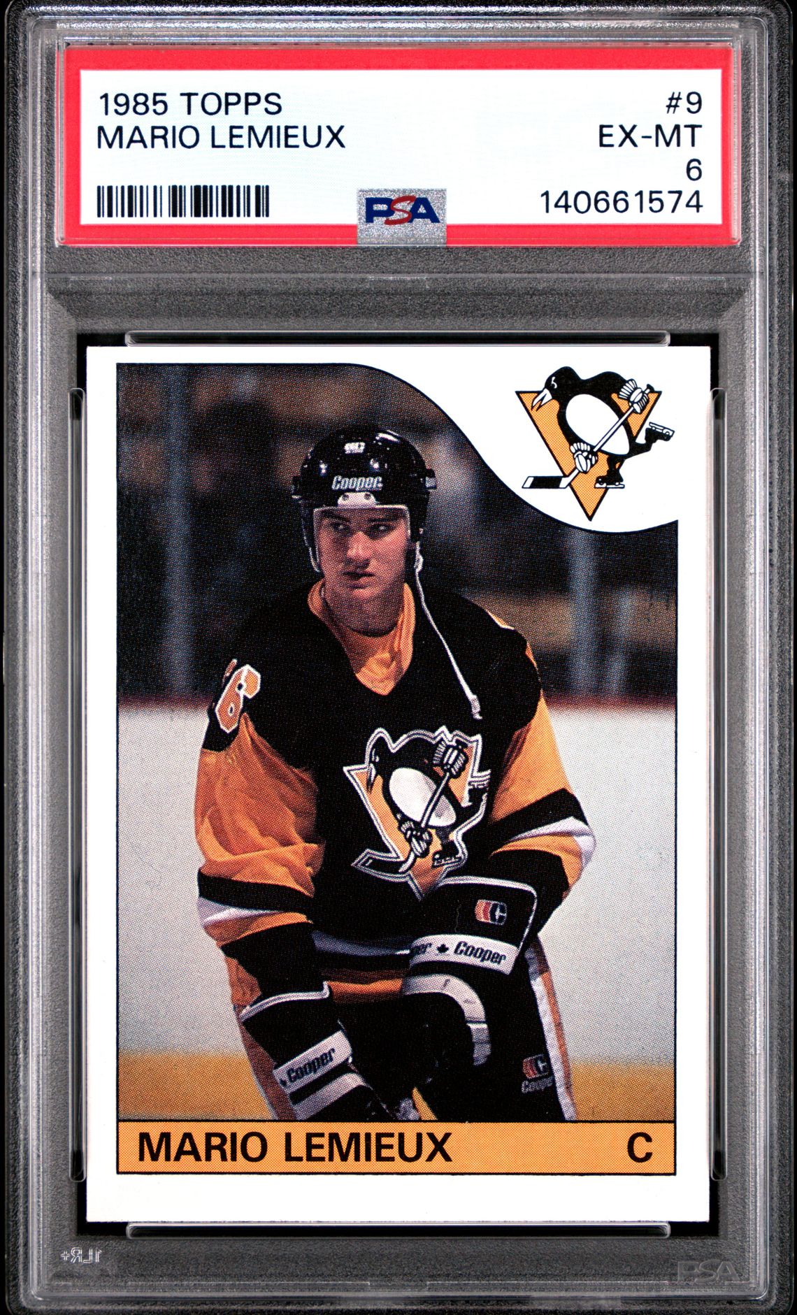 1985 Topps Mario Lemieux #9 Ex-Mt 6 front
