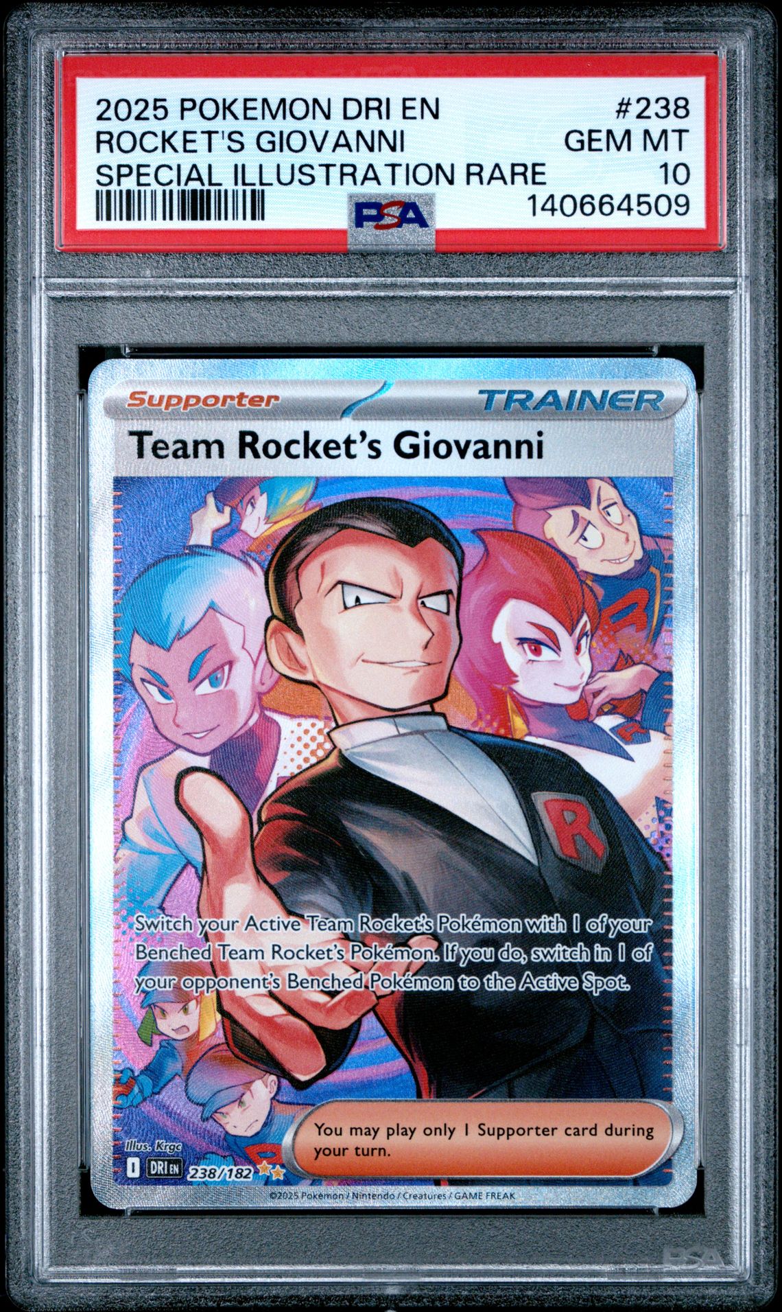 2025 Pokemon POKEMON DRI EN-DESTINED RIVALS SPECIAL ILLUSTRATION RARE #238 Rocket's Giovanni front
