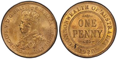 1920 //.  1D Dot below Indian obverse MS64RD