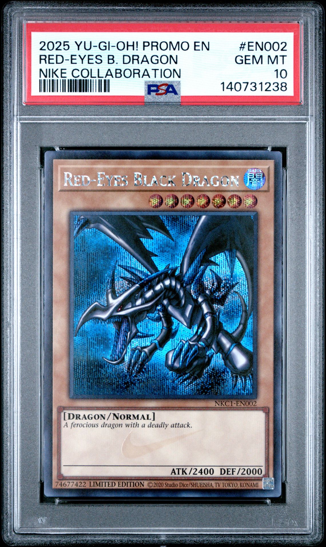2025 Yu-Gi-Oh! YU-GI-OH! NIKE COLLABORATION #EN002 Red-Eyes B. Dragon front
