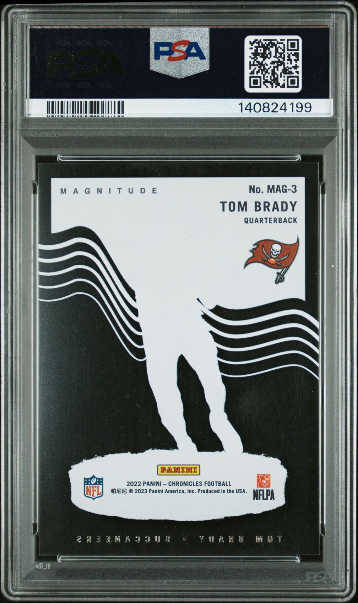 2022 Panini Chronicles Magnitude Tom Brady #Mag3 Gem Mt 10 back