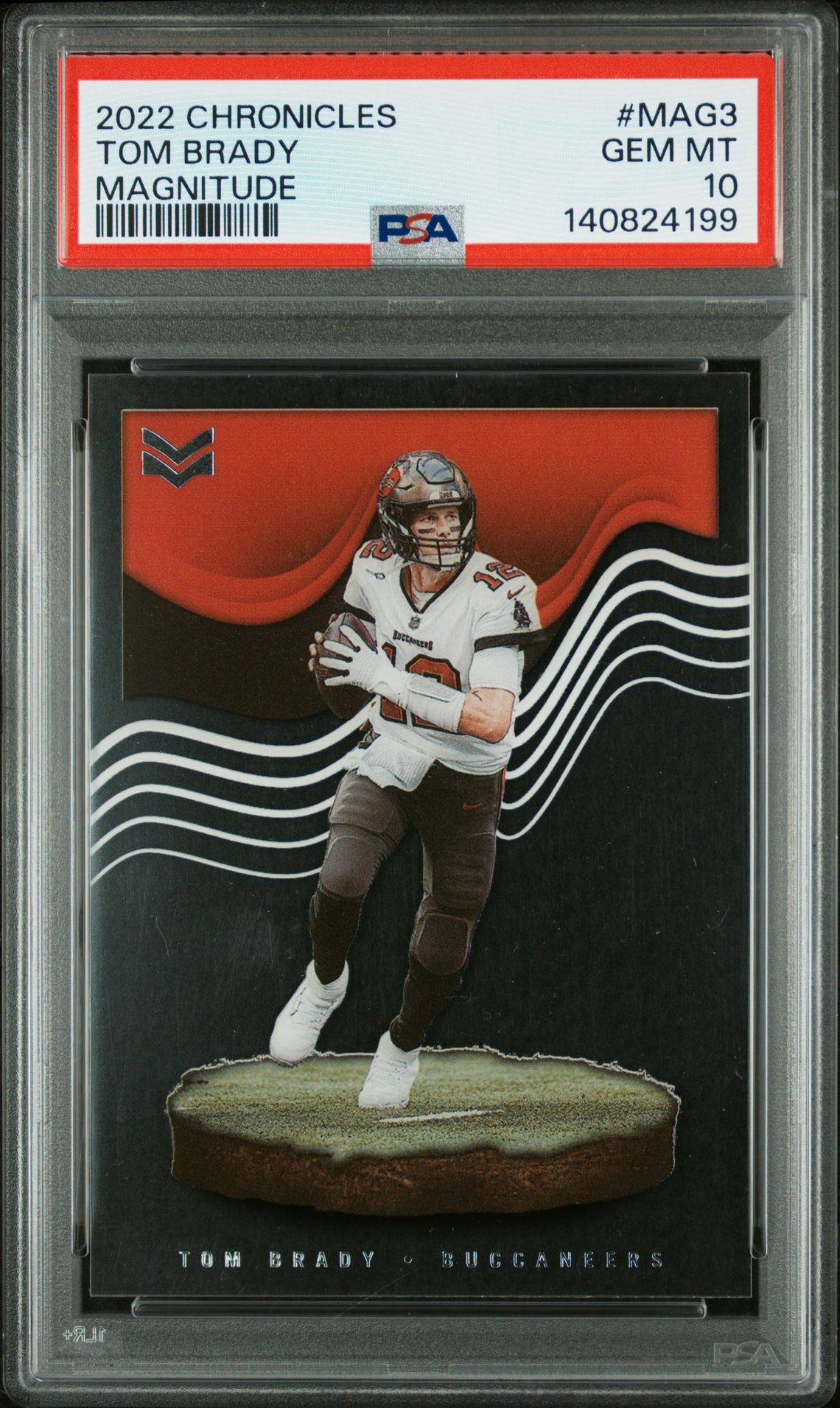 2022 Panini Chronicles Magnitude Tom Brady #Mag3 Gem Mt 10 front