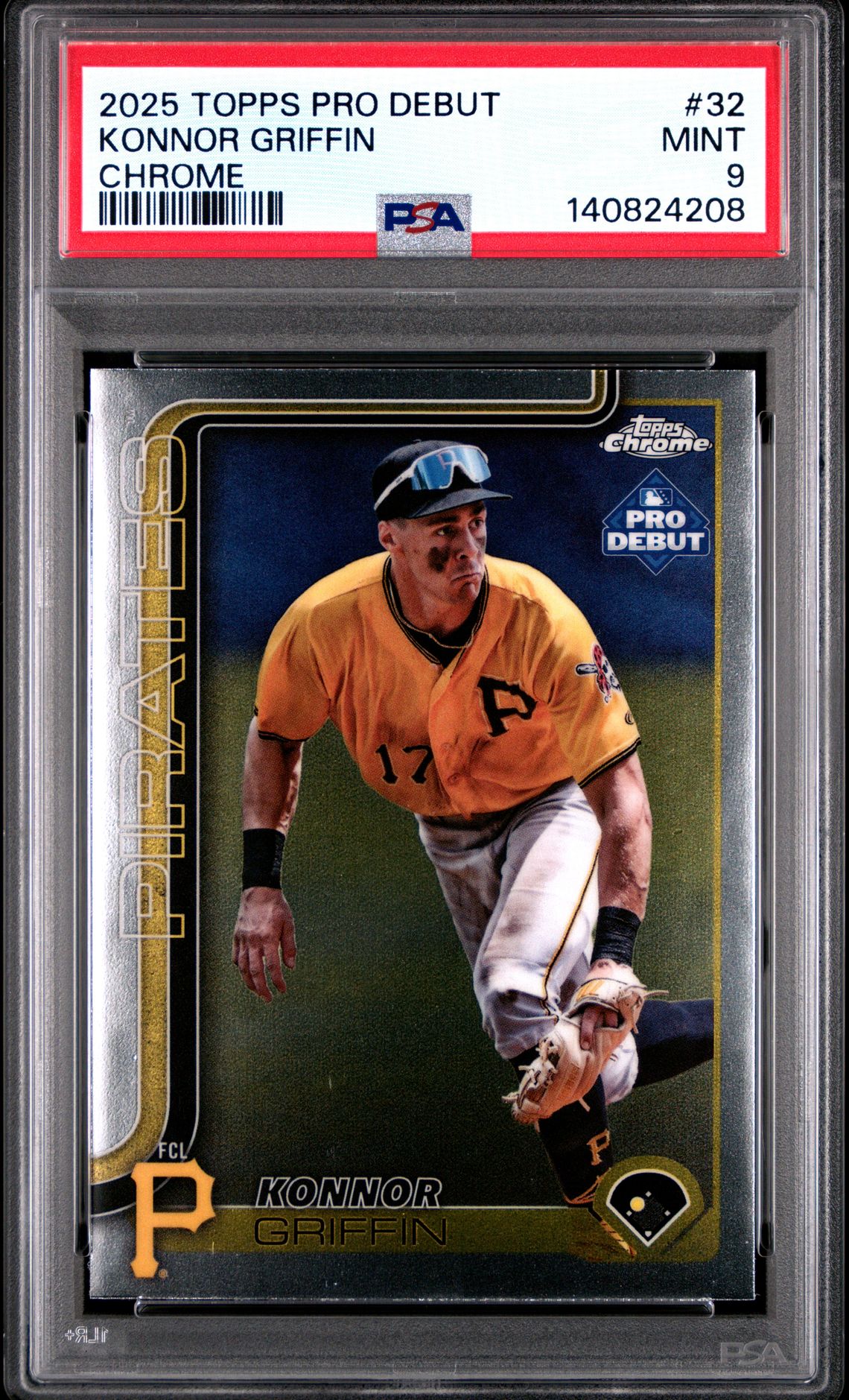 2025 Topps Pro Debut Konnor Griffin #32 (Chrome) Mint 9 front
