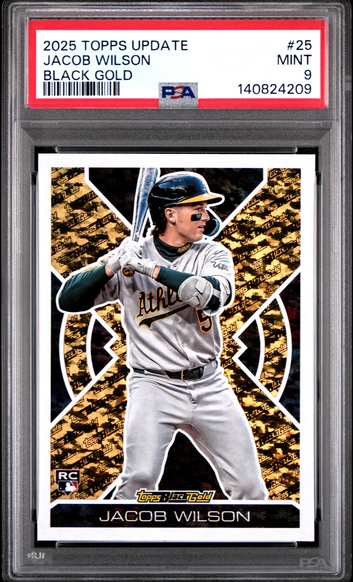 2025 Topps Update Topps Black Gold Jacob Wilson #25 Mint 9 front