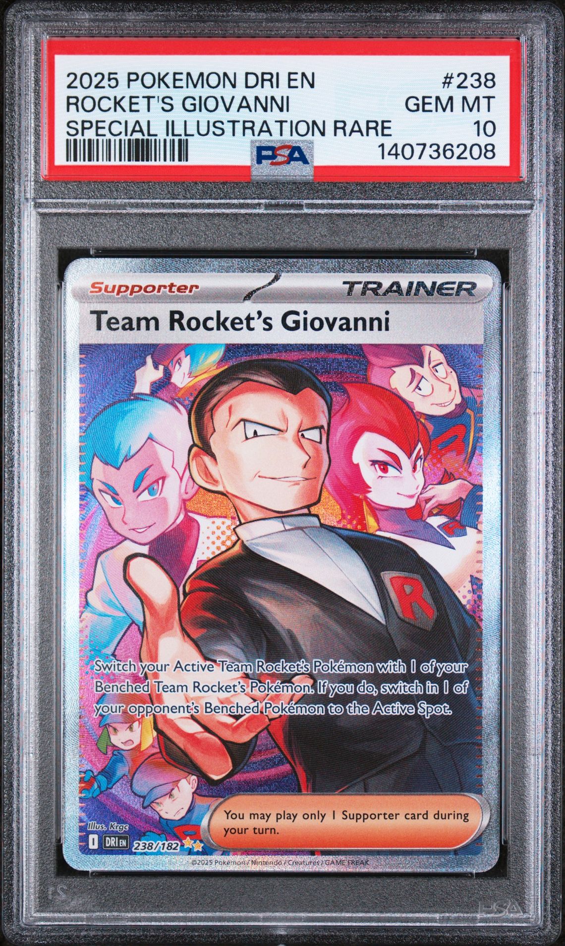 2025 Pokemon #238 Rocket's Giovanni front