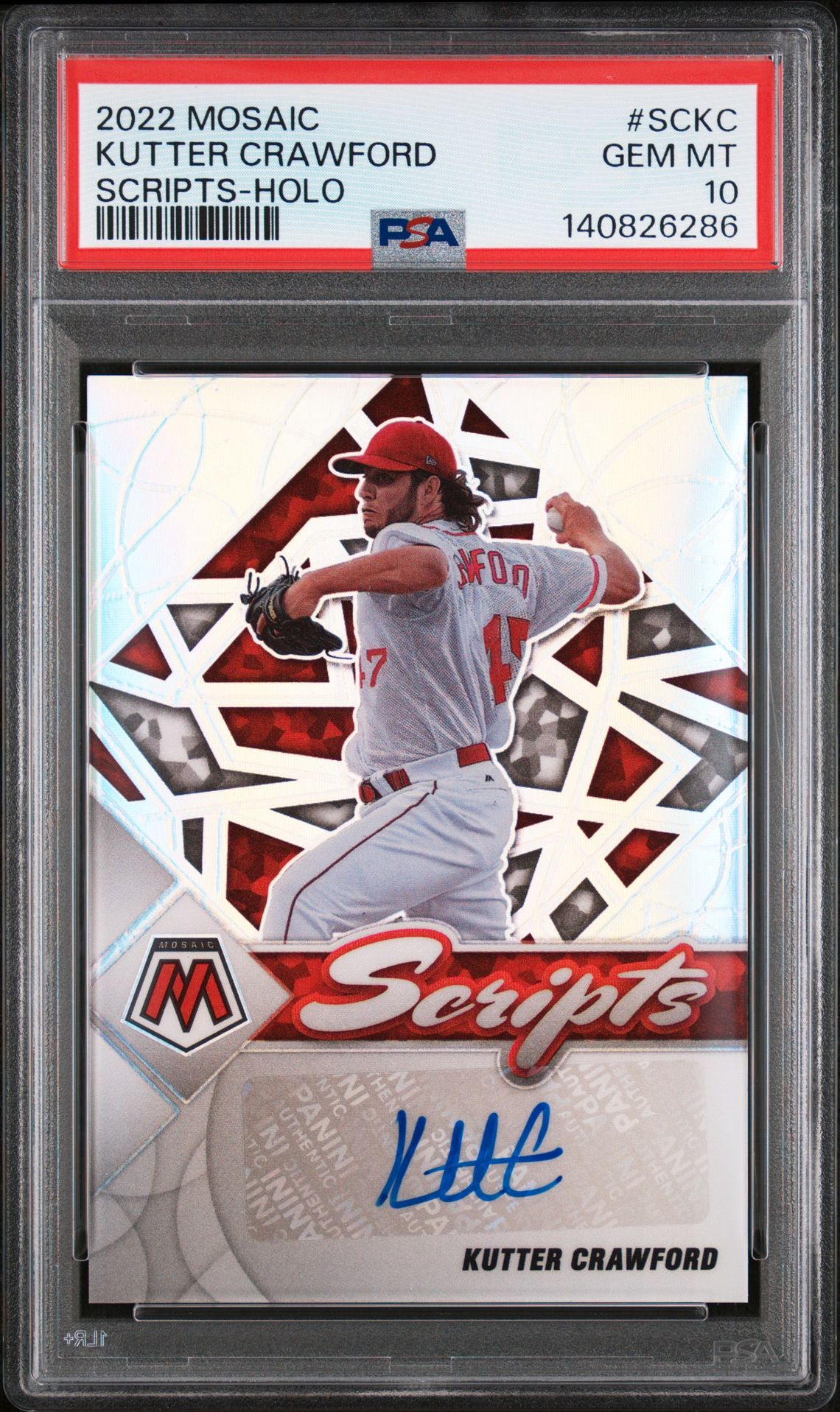 2022 Panini PANINI MOSAIC SCRIPTS HOLO #SCKC Kutter Crawford front