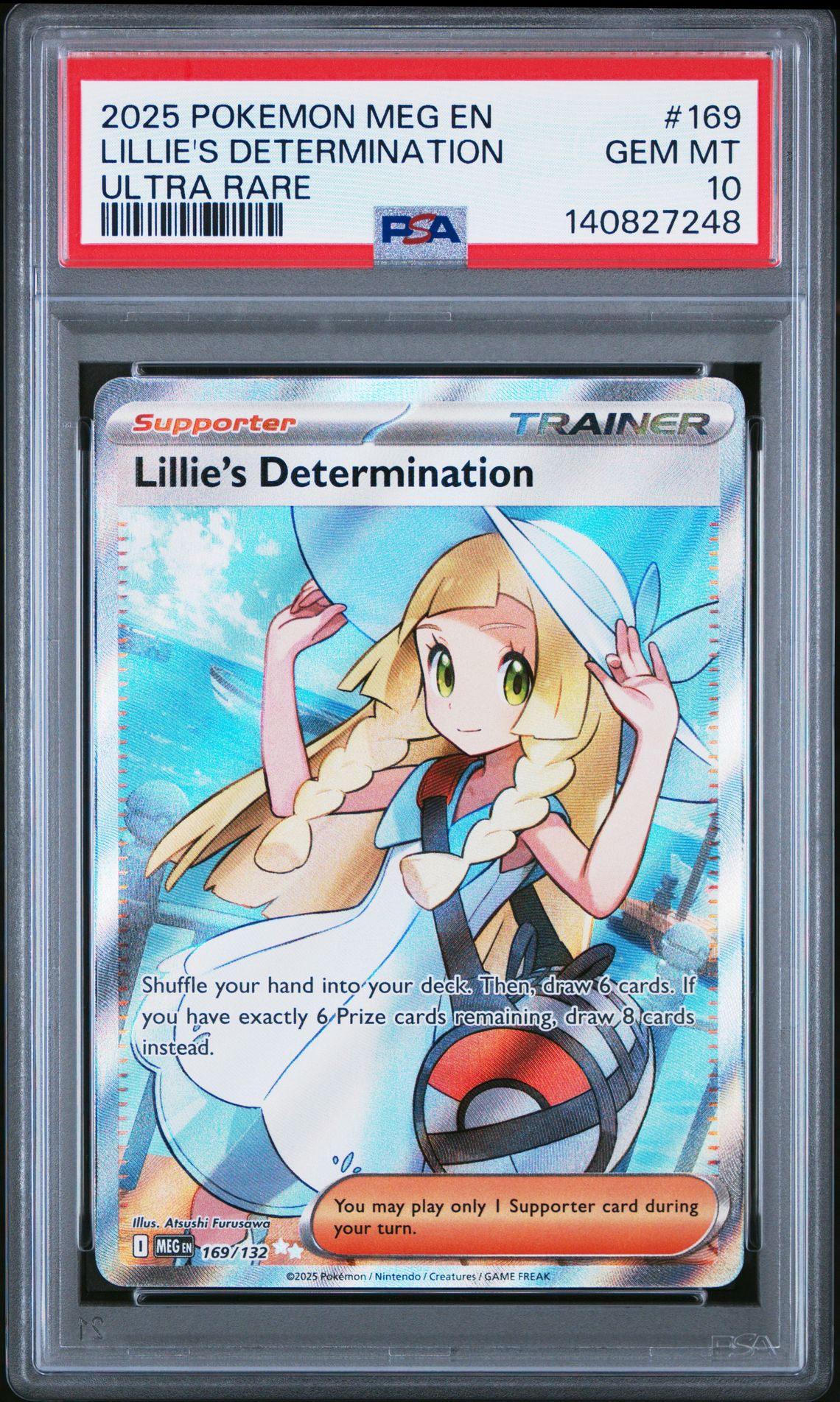 2025 Pokemon POKEMON MEG EN-MEGA EVOLUTION #169 Lillie's Determination front