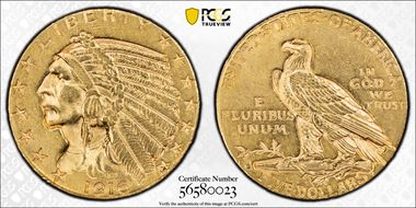 1916-S $5 AU55