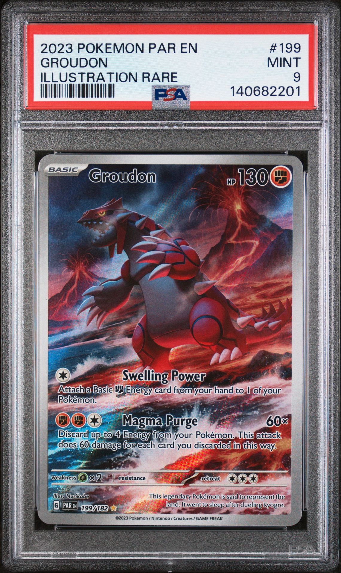 2023 Pokemon POKEMON PAR EN-PARADOX RIFT Illustration Rare #199 Groudon front