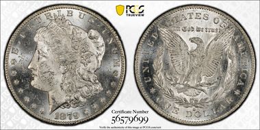 1879-S $1 VAM 43, Rev. of '78 MS62