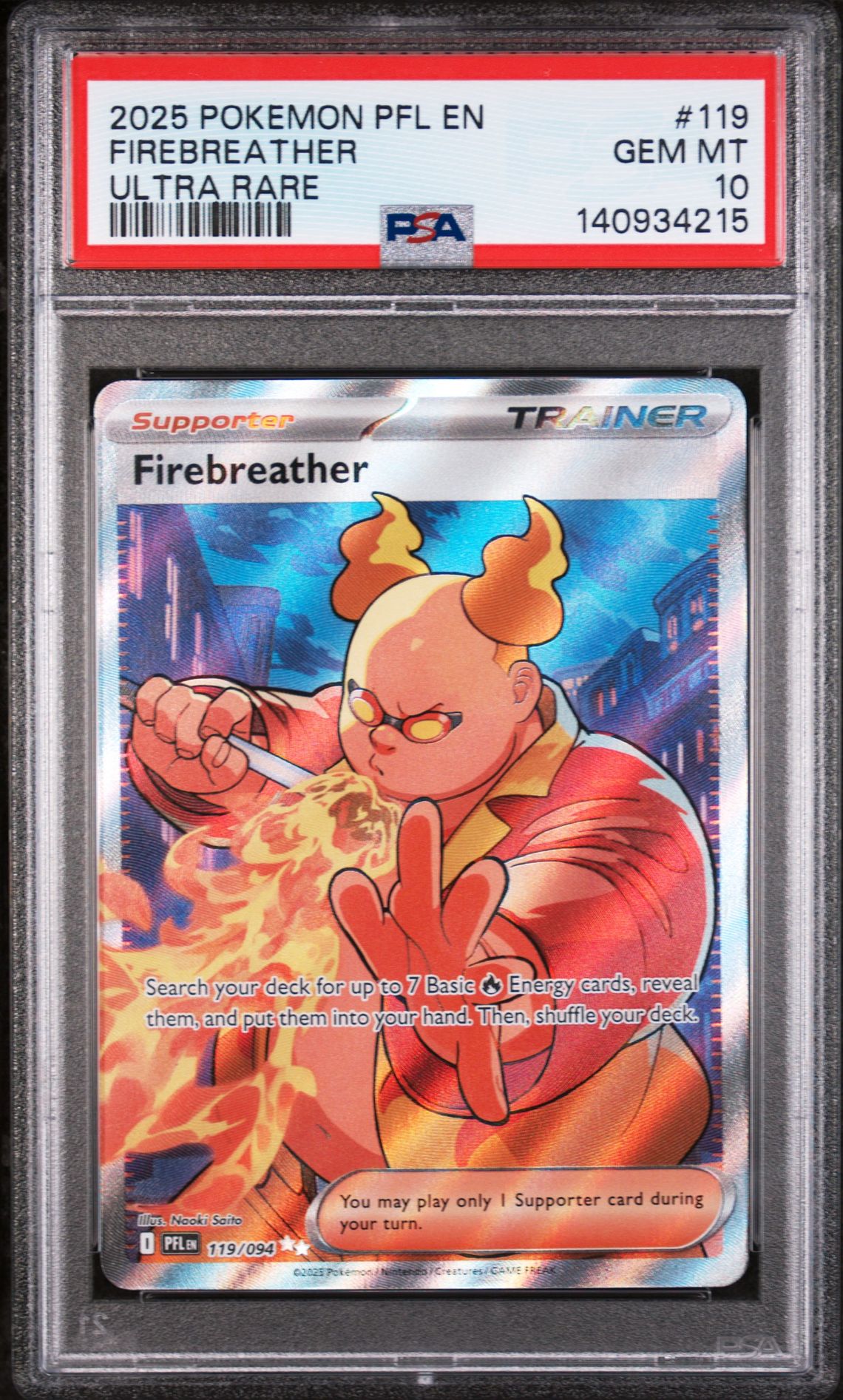 2025 Pokemon POKEMON PFL EN-PHANTASMAL FLAMES ULTRA RARE #119 Firebreather front