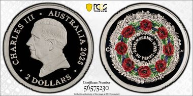 2025-C $2 Remembering WWII Colorized  Ag PR70DCAM