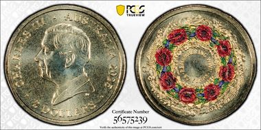 2025-C $2 Remembering WWII Colorized Al-Br MS69