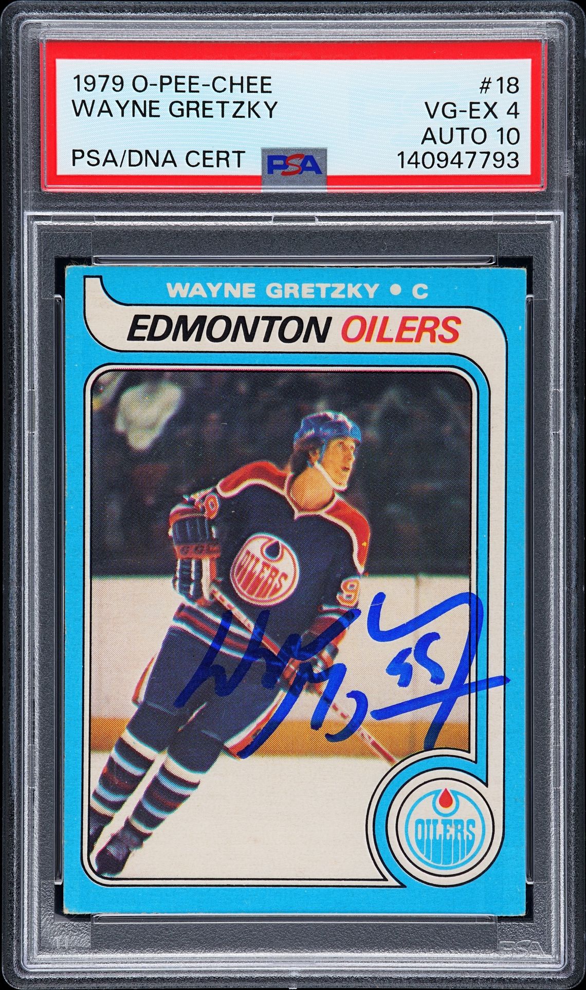 1979 Upper Deck O-PEE-CHEE Auto #18 Wayne Gretzky front