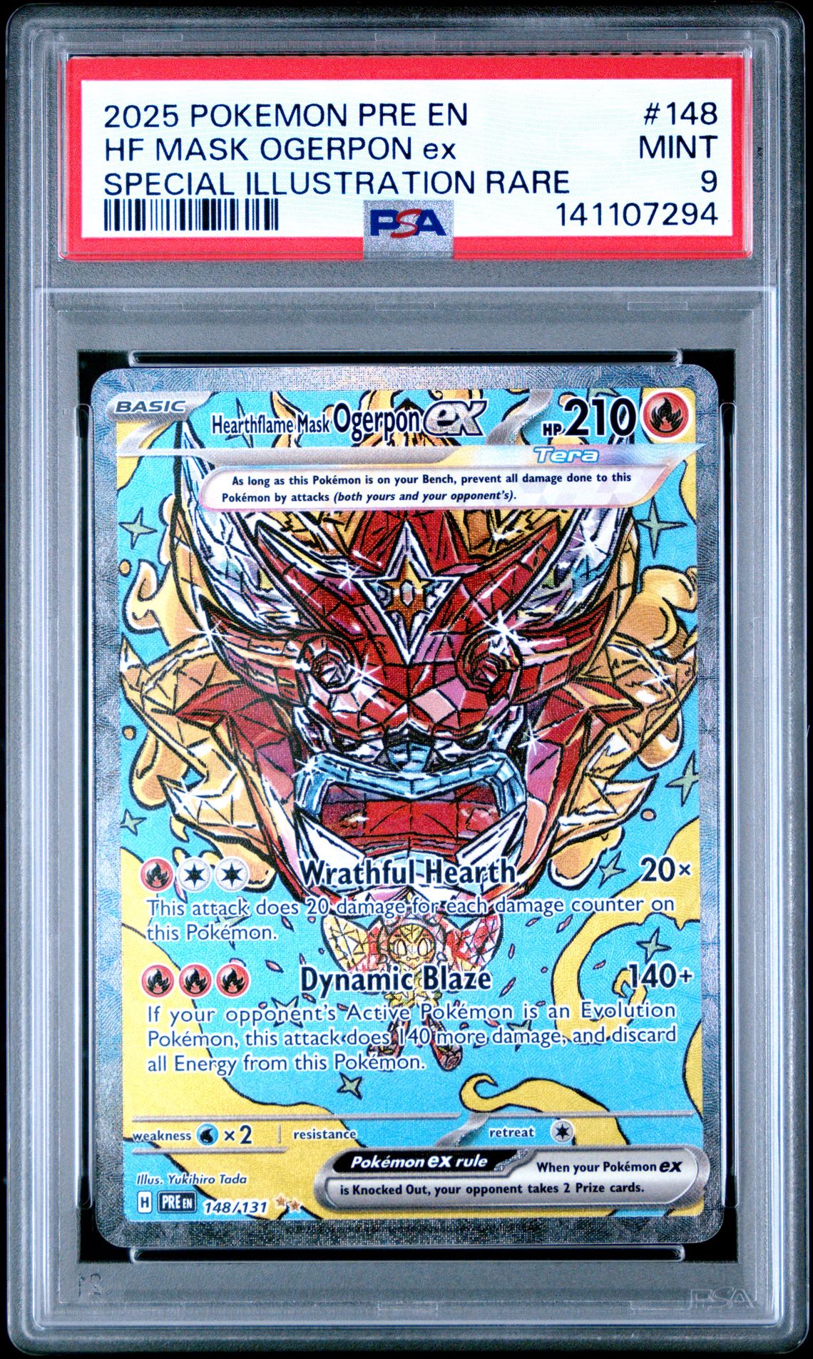 2025 Pokemon POKEMON PRE EN-PRISMATIC EVOLUTIONS SPECIAL ILLUSTRATION RARE #148 Hf Mask Ogerpon Ex front