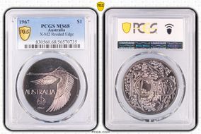 1967 $1 X-M2 Reeded Edge MS68