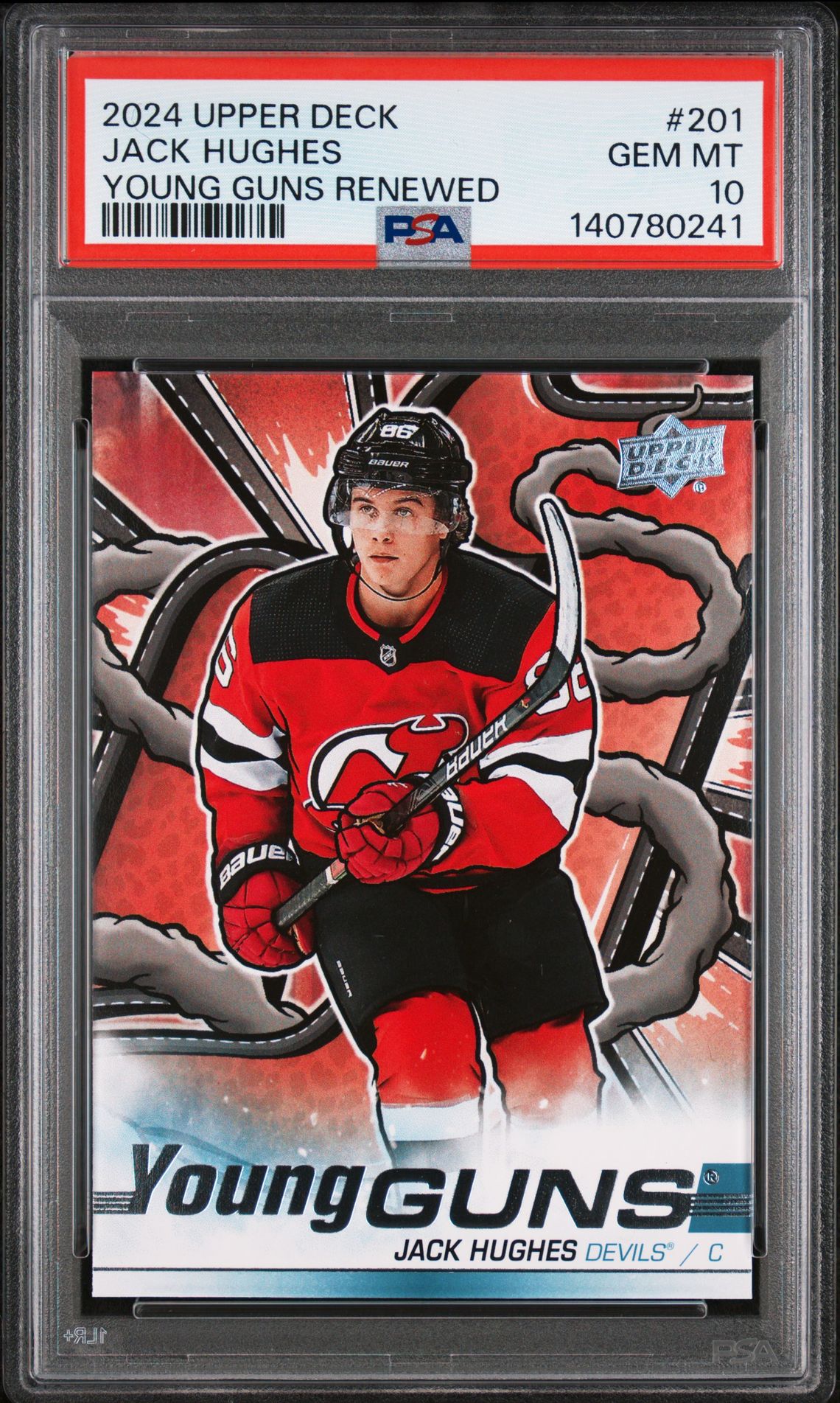2024 Upper Deck UPPER DECK YOUNG GUNS RENEWED #201 Jack Hughes front