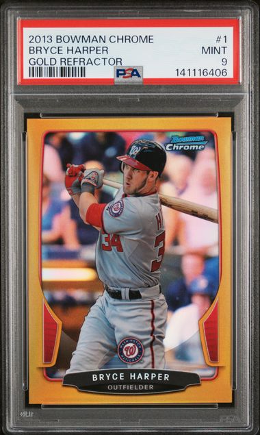 2013 Bowman BOWMAN CHROME GOLD REFRACTOR #1 Bryce Harper front