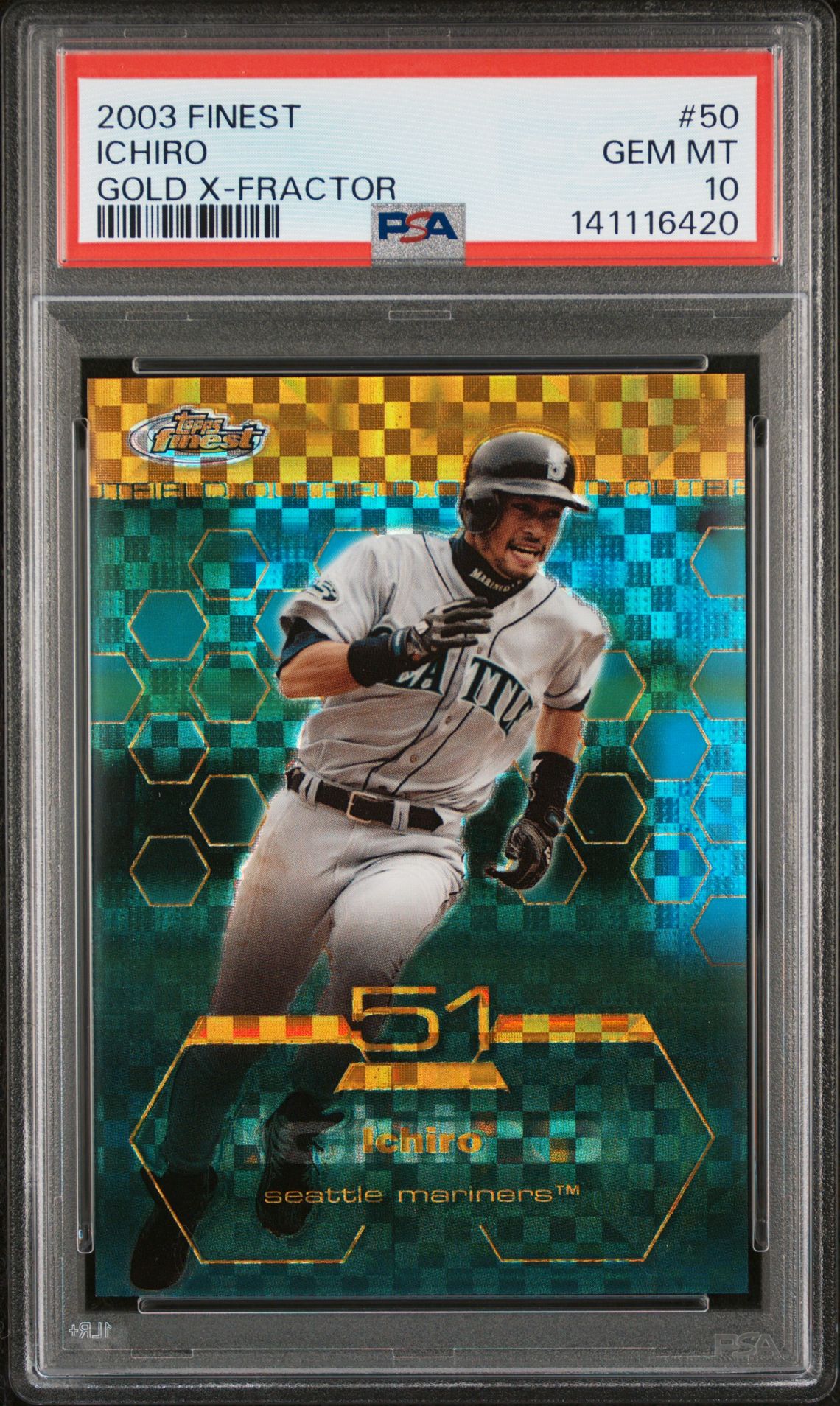 2003 Finest FINEST GOLD X-FRACTOR #50 Ichiro front