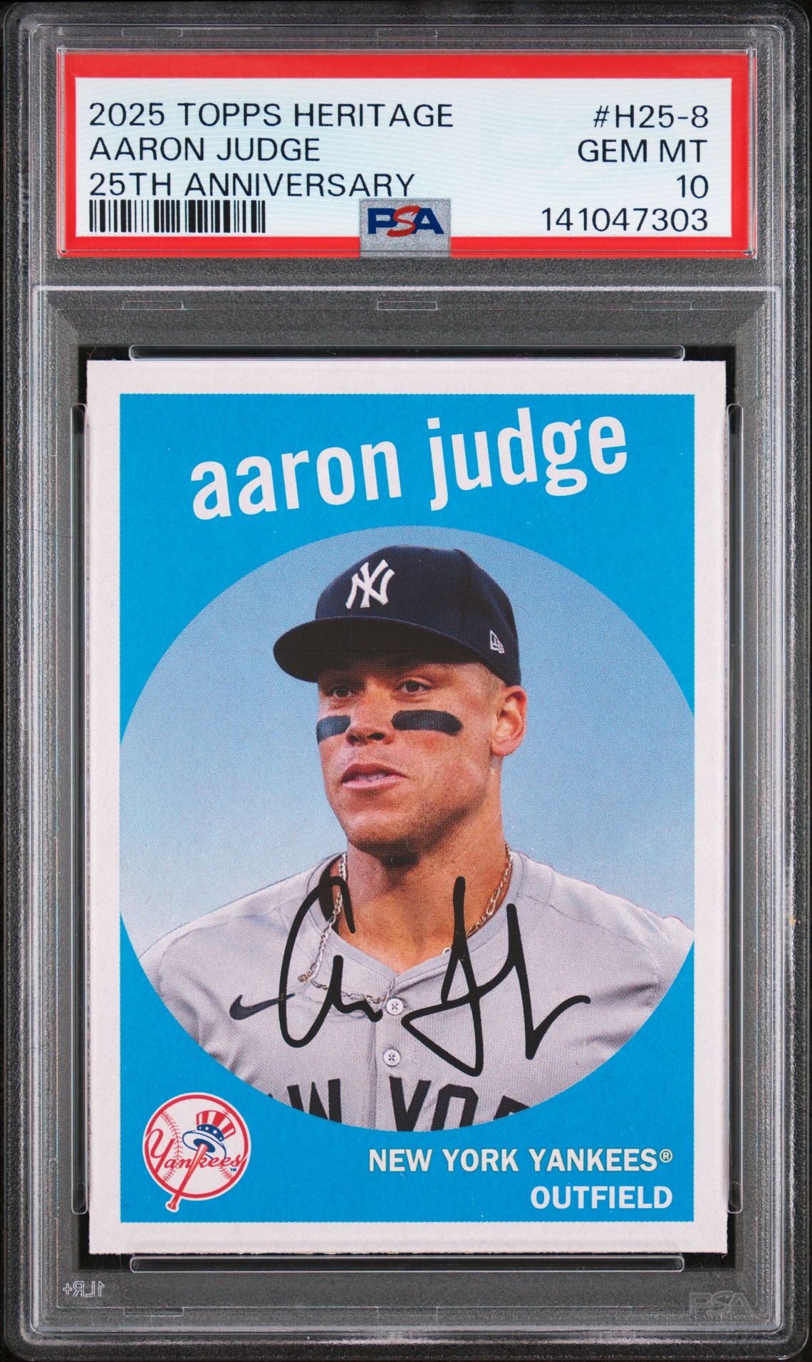 2025 Topps TOPPS HERITAGE HERITAGE 25TH ANNIVERSARY #H25-8 Aaron Judge front