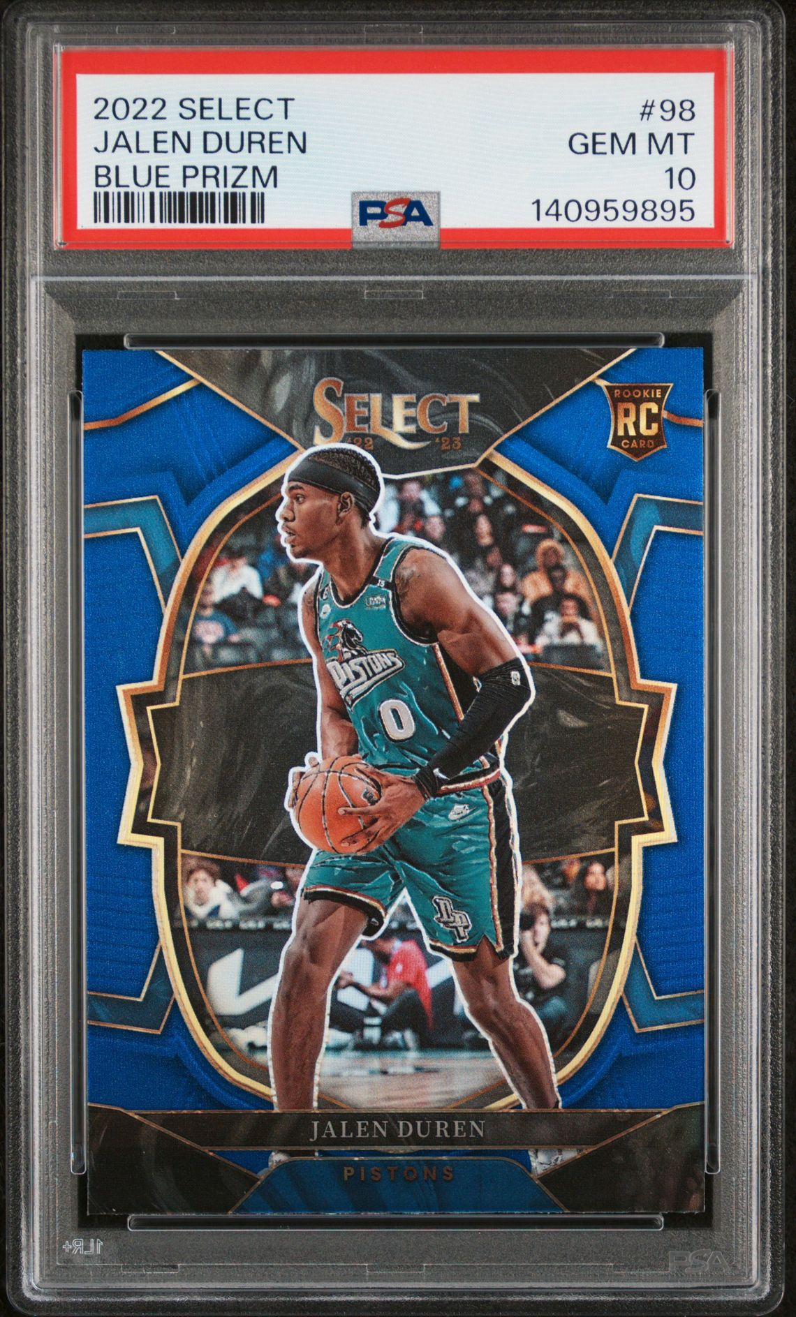 2022 Panini PANINI SELECT BLUE PRIZM #98 Jalen Duren front
