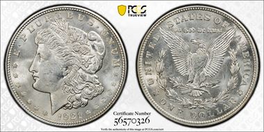 1921-D $1 MS65