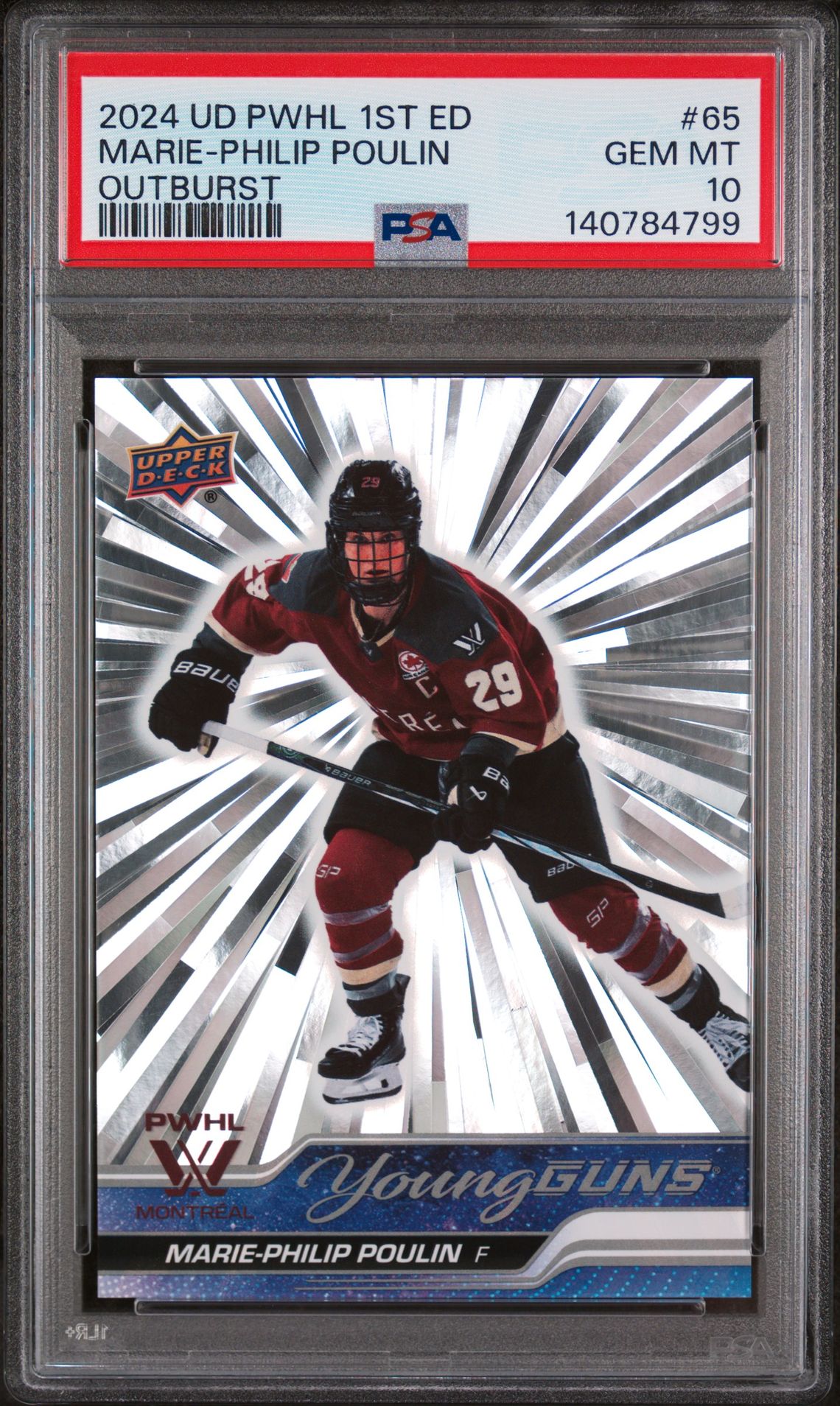 2024 Upper Deck UPPER DECK PWHL 1ST EDITION OUTBURST #65 Marie-Philip Poulin front