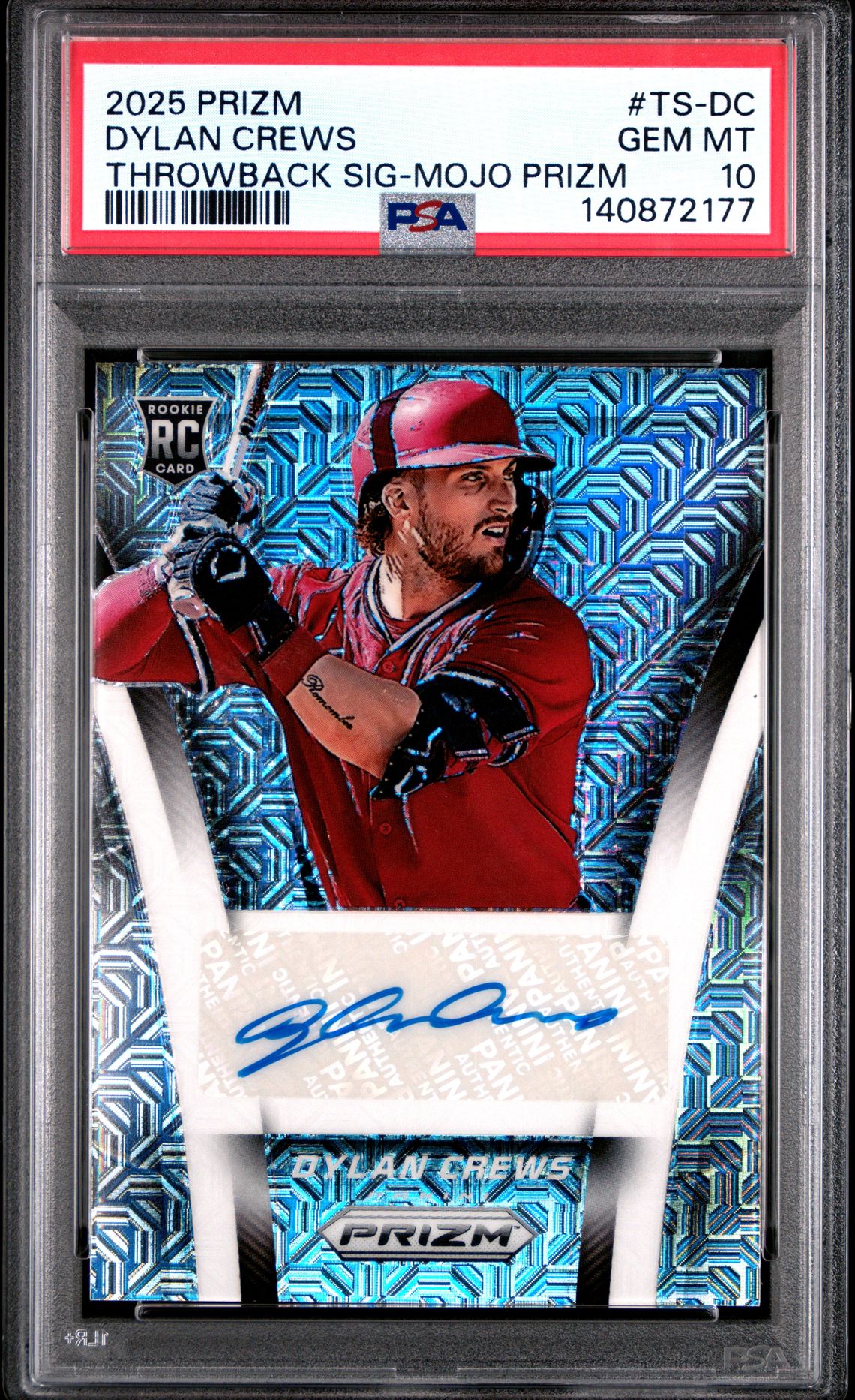 2025 Panini PANINI PRIZM THROWBACK SIGNATURES MOJO PRIZM #TS-DC Dylan Crews front