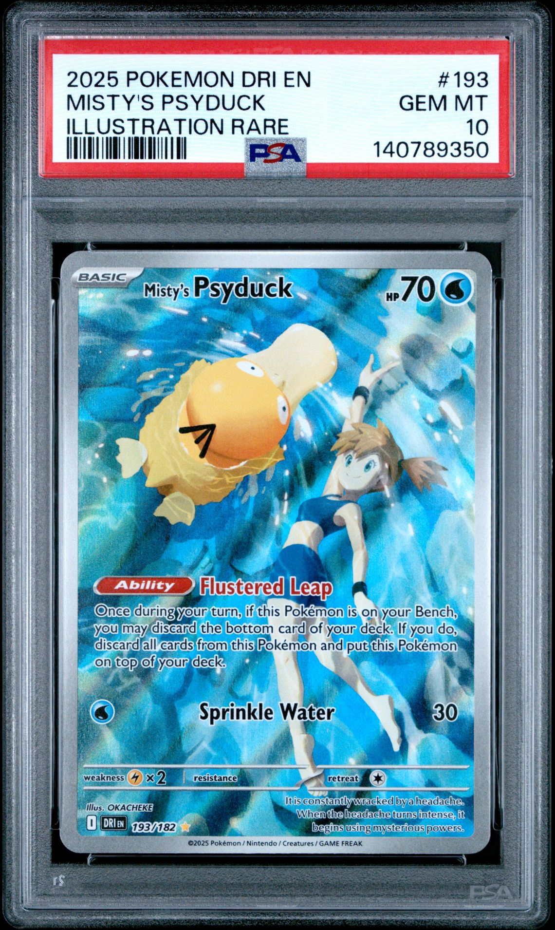 2025 Pokemon POKEMON DRI EN-DESTINED RIVALS ILLUSTRATION RARE #193 Misty's Psyduck front