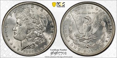 1886 $1 MS62
