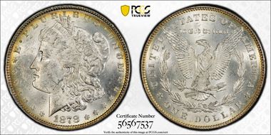 1878 7/8TF $1 Strong, VAM 38, 7/5 MS62