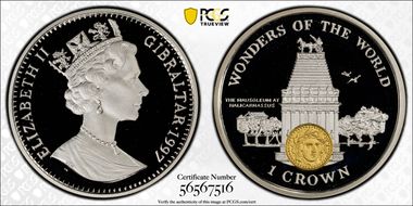 1997-PM Crown Mausoleum at Halicarnassus Wonders of the World PR69DCAM