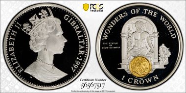 1997-PM Crown Statue of Zeus at Olympia Wonders of the World PR69DCAM