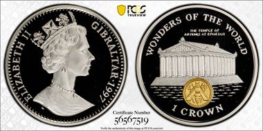1997-PM Crown The Temple of Artemis Wonders of the World PR69DCAM