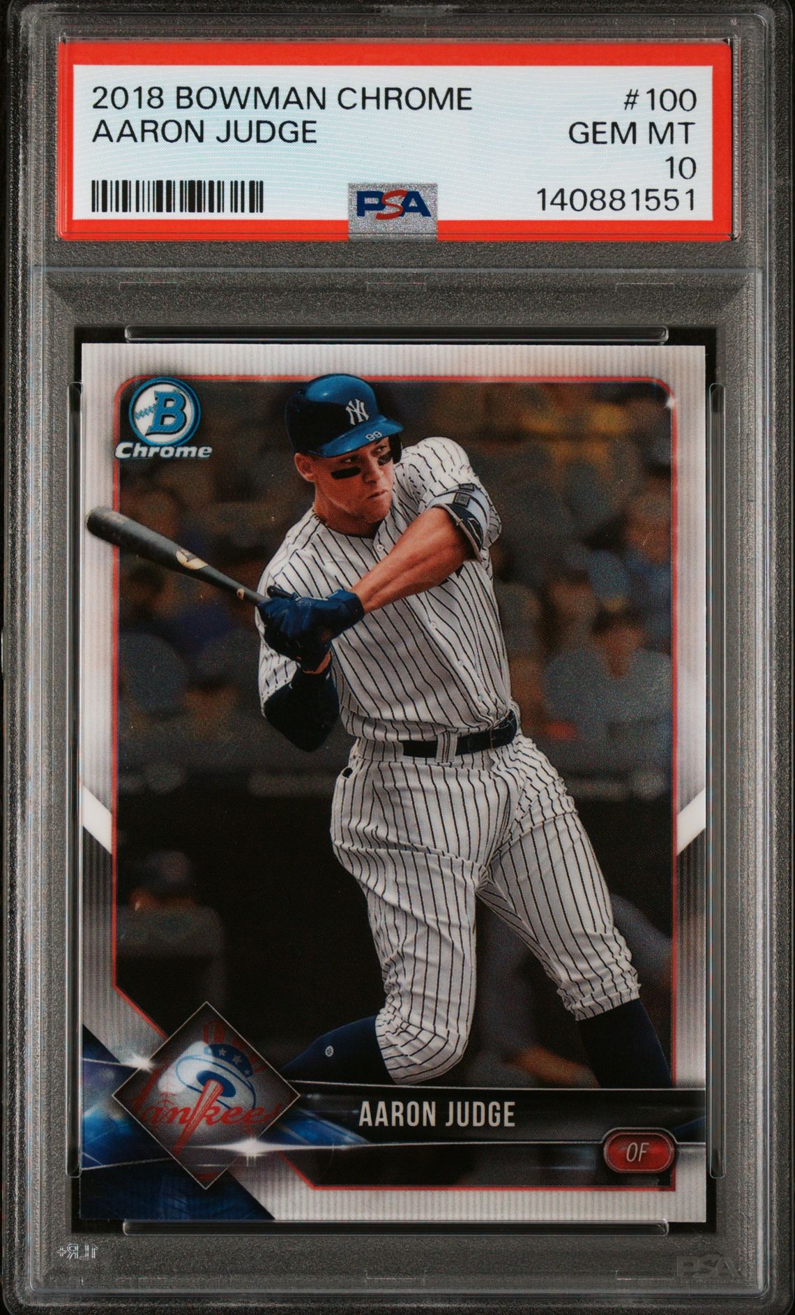 2018 Bowman BOWMAN CHROME #100 Aaron Judge front