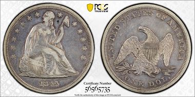 1844 $1 VF30