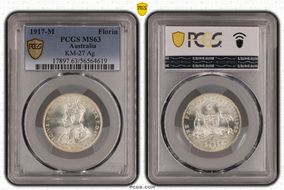 1917-M Florin KM-27  Ag MS63