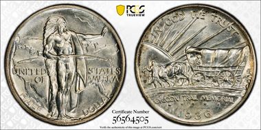 1936-S 50C Oregon MS67