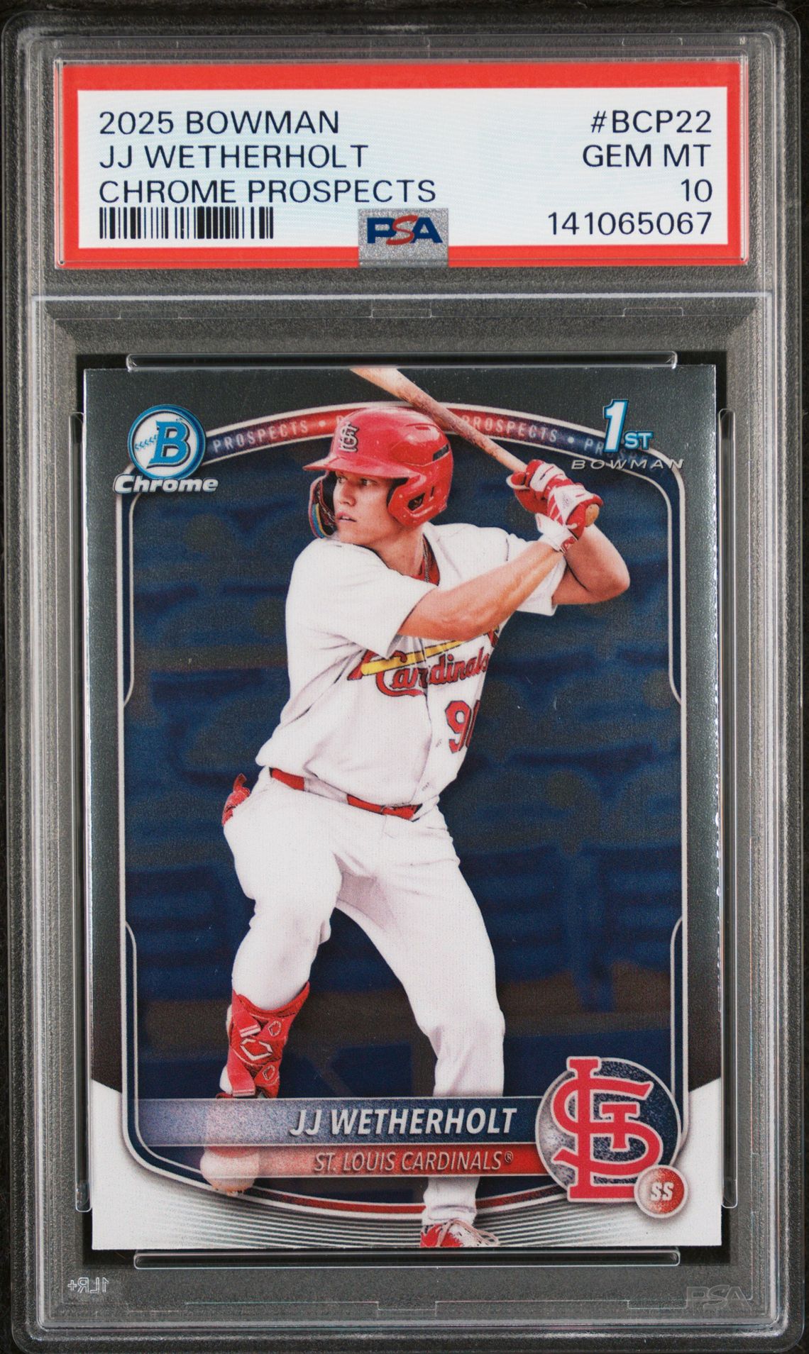 2025 Bowman BOWMAN CHROME PROSPECTS #BCP22 Jj Wetherholt front