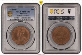 1929 (m) 1D Indian obverse MS64RB