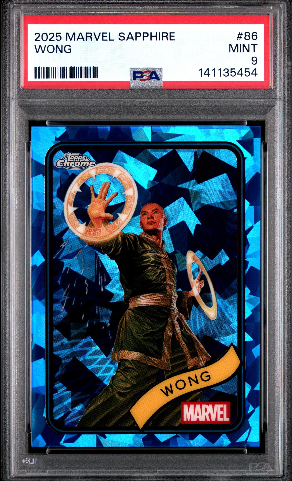 2025 Topps Chrome TOPPS CHROME MARVEL SAPPHIRE EDITION #86 Wong front