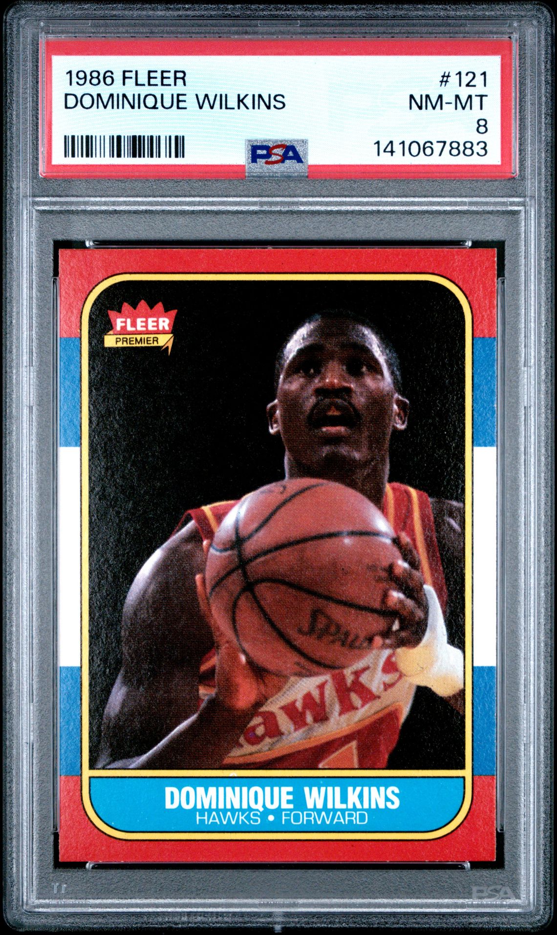 1986 Fleer #121 Dominique Wilkins front
