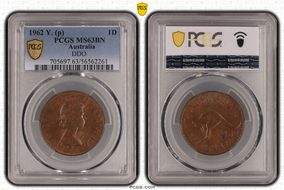 1962 Y. (p) 1D DDO MS63BN