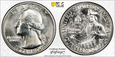 1976-S 25C Silver MS65