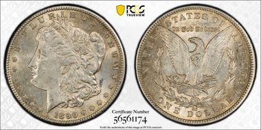1890-CC $1 AU58